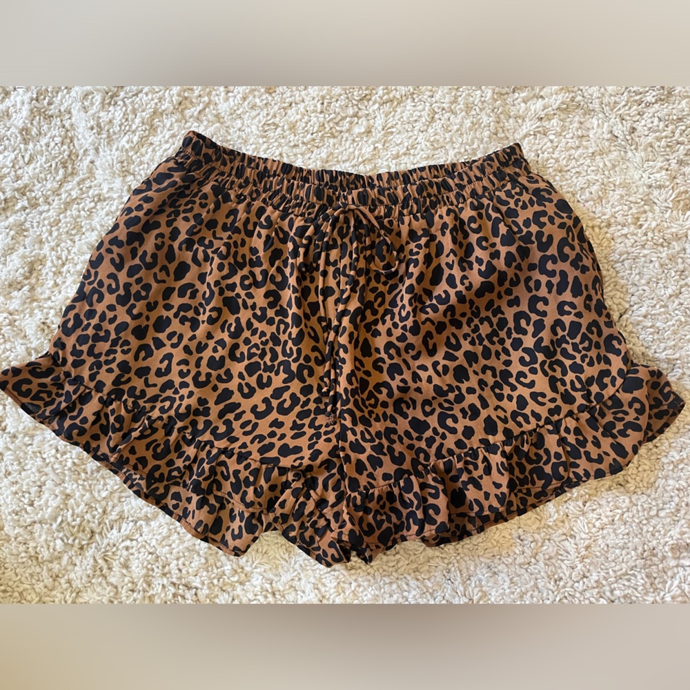 Dressy animal print shorts